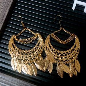 Gold boho earrings